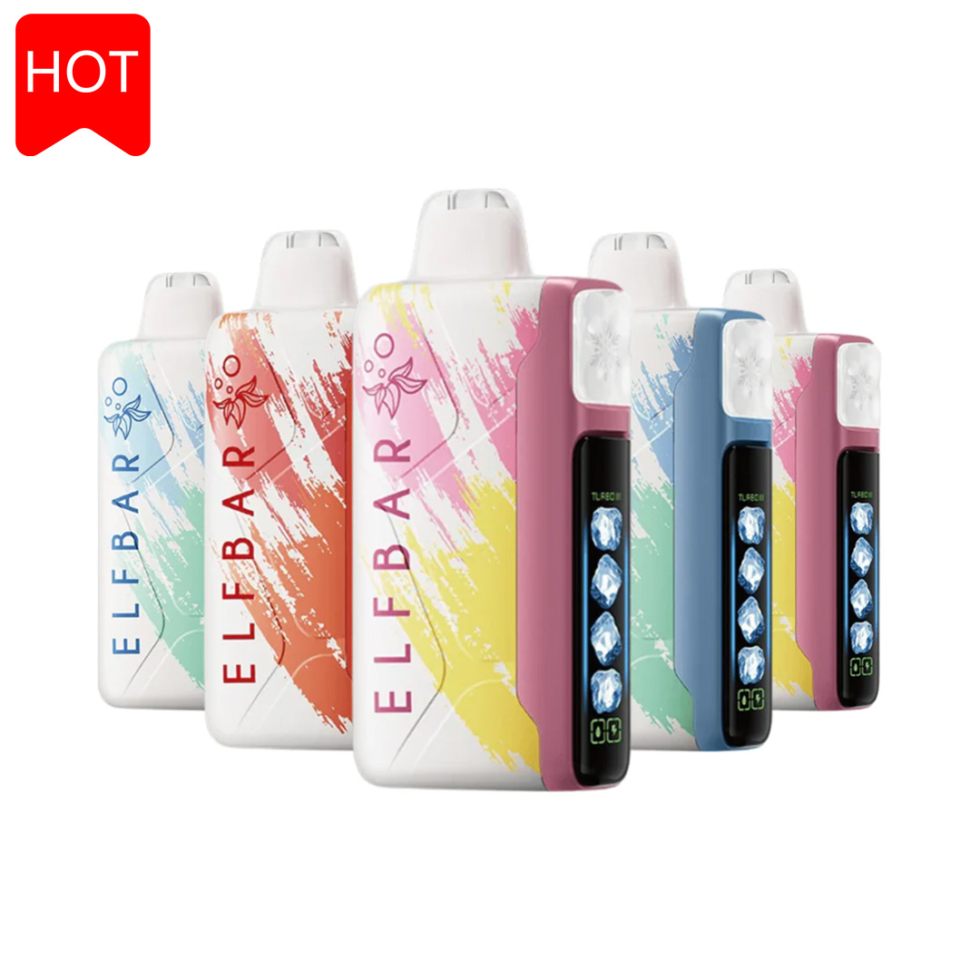 韩版冰神ELFBAR ICE KING 25000口一次性电子烟,五档冰度调节,液晶屏显示冰度/电量/功率