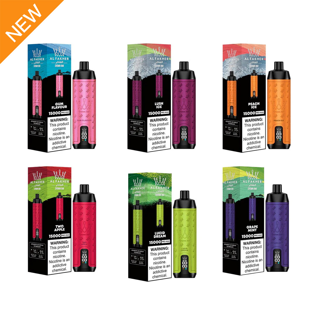 阿尔法赫15000口一次性电子烟小屏版-显示电量油量-支持DTL肺吸模式